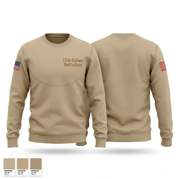 Crew Neck Sweatshirt, 11th Cyber Battalion, Army, Teamtime, Team time, sublimation, custom sports apparel, team uniforms, spirit wear, spiritwear, sports uniforms, custom shirts, team store, custom team store, fundraiser sports, apparel fundraiser