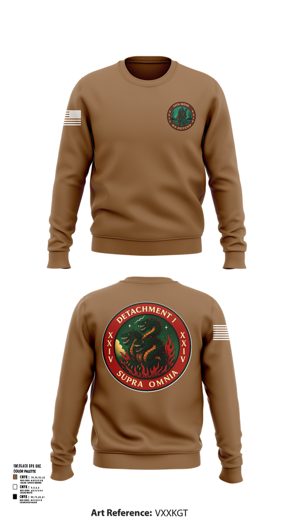 Crew Neck Sweatshirt, Detachment 1, 24th MDSB, , Teamtime, Team time, sublimation, custom sports apparel, team uniforms, spirit wear, spiritwear, sports uniforms, custom shirts, team store, custom team store, fundraiser sports, apparel fundraiser