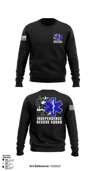 Crew Neck Sweatshirt, Independence Rescue Squad, EMS/EMT, Teamtime, Team time, sublimation, custom sports apparel, team uniforms, spirit wear, spiritwear, sports uniforms, custom shirts, team store, custom team store, fundraiser sports, apparel fundraiser