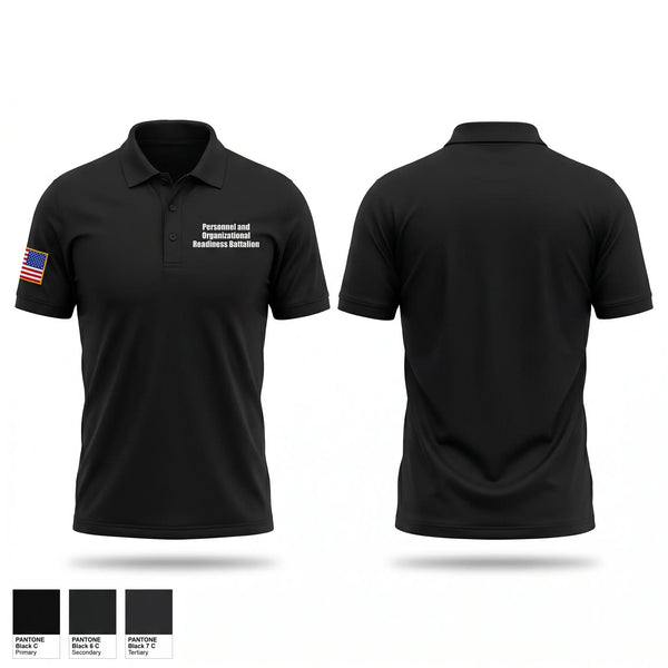 Short Sleeve Performance Polo, Personnel and Organizational Readiness Battalion, National Guard, Teamtime, Team time, sublimation, custom sports apparel, team uniforms, spirit wear, spiritwear, sports uniforms, custom shirts, team store, custom team store, fundraiser sports, apparel fundraiser