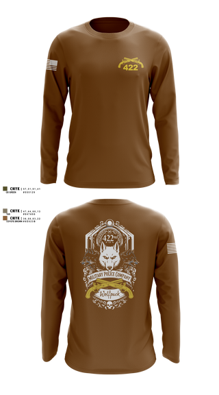 Long Sleeve Performance Shirt, 422nd Military Police Company, Army, Teamtime, Team time, sublimation, custom sports apparel, team uniforms, spirit wear, spiritwear, sports uniforms, custom shirts, team store, custom team store, fundraiser sports, apparel fundraiser