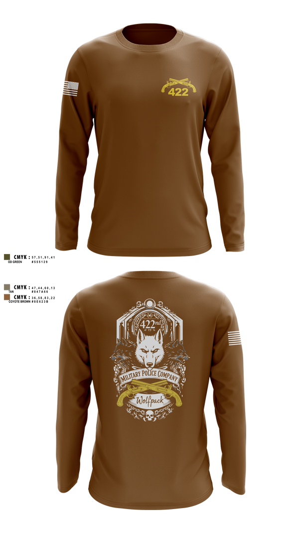 Long Sleeve Performance Shirt, 422nd Military Police Company, Army, Teamtime, Team time, sublimation, custom sports apparel, team uniforms, spirit wear, spiritwear, sports uniforms, custom shirts, team store, custom team store, fundraiser sports, apparel fundraiser