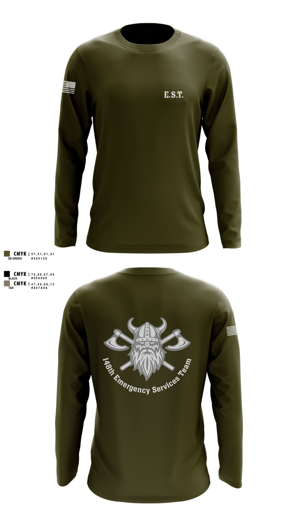 Long Sleeve Performance Shirt, 148th E.S.T., Police, Teamtime, Team time, sublimation, custom sports apparel, team uniforms, spirit wear, spiritwear, sports uniforms, custom shirts, team store, custom team store, fundraiser sports, apparel fundraiser