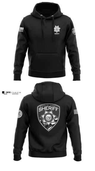 Hoodie, Hawai’i Department of Law Enforcement- Sheriff Division, Police, Teamtime, Team time, sublimation, custom sports apparel, team uniforms, spirit wear, spiritwear, sports uniforms, custom shirts, team store, custom team store, fundraiser sports, apparel fundraiser