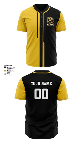 Full Button Baseball Jersey, Sipsey Valley Bears, Baseball, Teamtime, Team time, sublimation, custom sports apparel, team uniforms, spirit wear, spiritwear, sports uniforms, custom shirts, team store, custom team store, fundraiser sports, apparel fundraiser