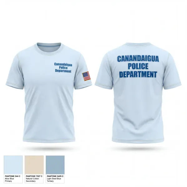 Old School Cotton Feel Shirt, Canandaigua Police Department, Police, Teamtime, Team time, sublimation, custom sports apparel, team uniforms, spirit wear, spiritwear, sports uniforms, custom shirts, team store, custom team store, fundraiser sports, apparel fundraiser