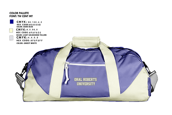 Duffle Bag, Oral Roberts University, , Teamtime, Team time, sublimation, custom sports apparel, team uniforms, spirit wear, spiritwear, sports uniforms, custom shirts, team store, custom team store, fundraiser sports, apparel fundraiser