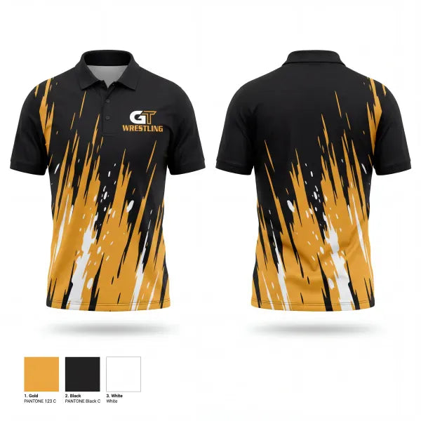 Short Sleeve Performance Polo, Groton Tigers, Wrestling, Teamtime, Team time, sublimation, custom sports apparel, team uniforms, spirit wear, spiritwear, sports uniforms, custom shirts, team store, custom team store, fundraiser sports, apparel fundraiser