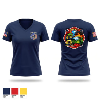 Womens Short Sleeve Vneck Shirt, Boone 2, Fire Department, Teamtime, Team time, sublimation, custom sports apparel, team uniforms, spirit wear, spiritwear, sports uniforms, custom shirts, team store, custom team store, fundraiser sports, apparel fundraiser
