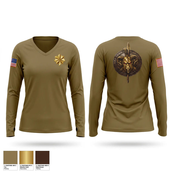 Womens Long Sleeve Vneck Shirt, Charlie Co., 22 RRB, Army, Teamtime, Team time, sublimation, custom sports apparel, team uniforms, spirit wear, spiritwear, sports uniforms, custom shirts, team store, custom team store, fundraiser sports, apparel fundraiser