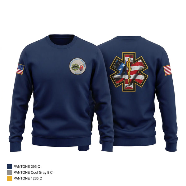 Crew Neck Sweatshirt, Frontier County Ambulance, EMS/EMT, Teamtime, Team time, sublimation, custom sports apparel, team uniforms, spirit wear, spiritwear, sports uniforms, custom shirts, team store, custom team store, fundraiser sports, apparel fundraiser
