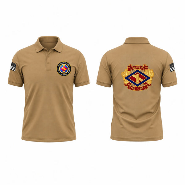 Short Sleeve Performance Polo, 142nd field artillery, Army, Teamtime, Team time, sublimation, custom sports apparel, team uniforms, spirit wear, spiritwear, sports uniforms, custom shirts, team store, custom team store, fundraiser sports, apparel fundraiser