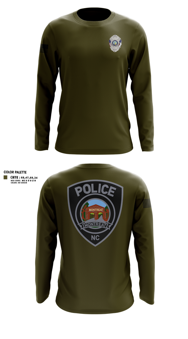 Long Sleeve Performance Shirt, Montreat Police Department, Police, Teamtime, Team time, sublimation, custom sports apparel, team uniforms, spirit wear, spiritwear, sports uniforms, custom shirts, team store, custom team store, fundraiser sports, apparel fundraiser