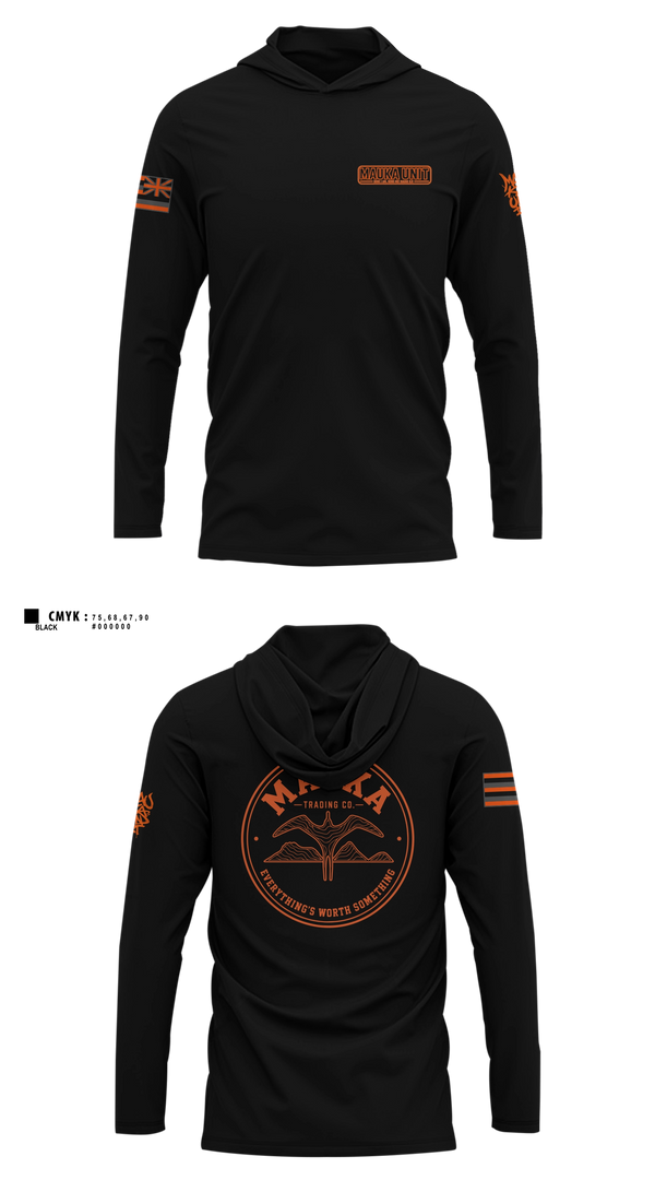 Long Sleeve hooded sunshirt, MAUKA TRADING CO., Police, Teamtime, Team time, sublimation, custom sports apparel, team uniforms, spirit wear, spiritwear, sports uniforms, custom shirts, team store, custom team store, fundraiser sports, apparel fundraiser