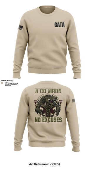 Crew Neck Sweatshirt, MRBN -A Co, Army, Teamtime, Team time, sublimation, custom sports apparel, team uniforms, spirit wear, spiritwear, sports uniforms, custom shirts, team store, custom team store, fundraiser sports, apparel fundraiser