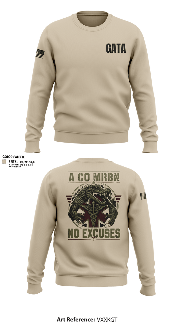 Crew Neck Sweatshirt, MRBN -A Co, Army, Teamtime, Team time, sublimation, custom sports apparel, team uniforms, spirit wear, spiritwear, sports uniforms, custom shirts, team store, custom team store, fundraiser sports, apparel fundraiser