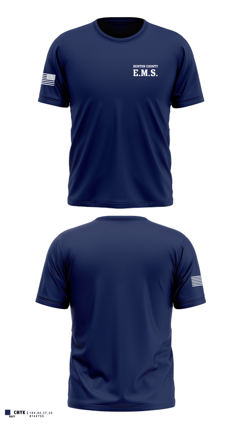 Old School Cotton Feel Shirt, Benton County E.M.S., EMS/EMT, Teamtime, Team time, sublimation, custom sports apparel, team uniforms, spirit wear, spiritwear, sports uniforms, custom shirts, team store, custom team store, fundraiser sports, apparel fundraiser