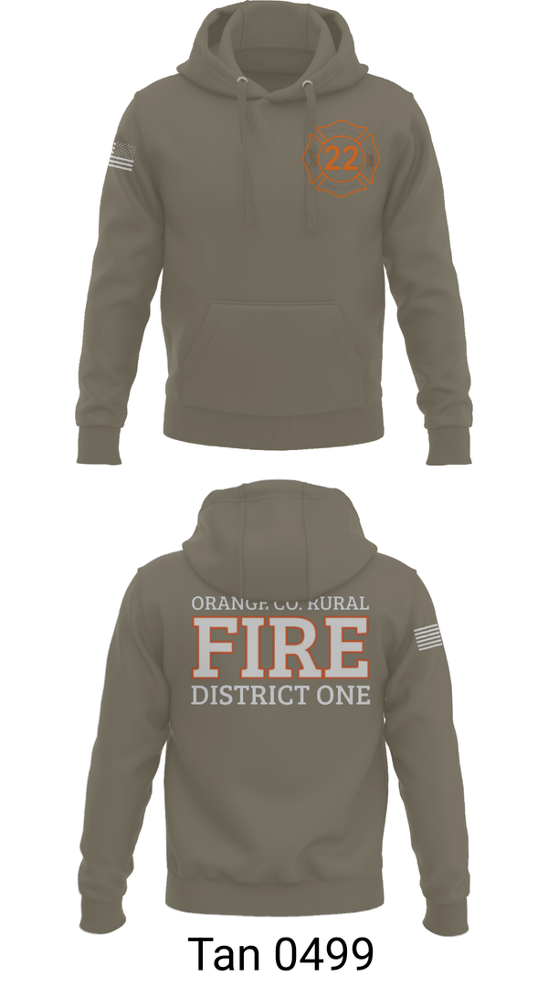 Hoodie, Orange County Rural District 1 Fire Department, , Teamtime, Team time, sublimation, custom sports apparel, team uniforms, spirit wear, spiritwear, sports uniforms, custom shirts, team store, custom team store, fundraiser sports, apparel fundraiser