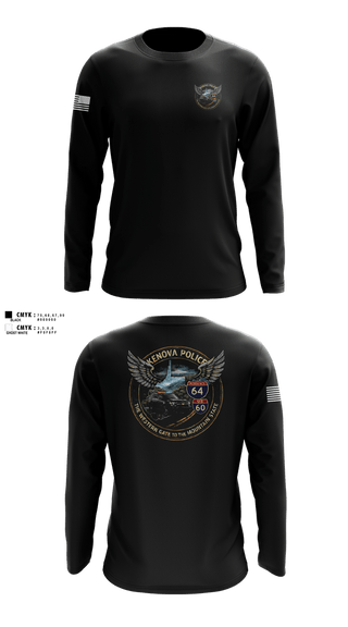 Long Sleeve Performance Shirt, Kenova Police Department, Police, Teamtime, Team time, sublimation, custom sports apparel, team uniforms, spirit wear, spiritwear, sports uniforms, custom shirts, team store, custom team store, fundraiser sports, apparel fundraiser
