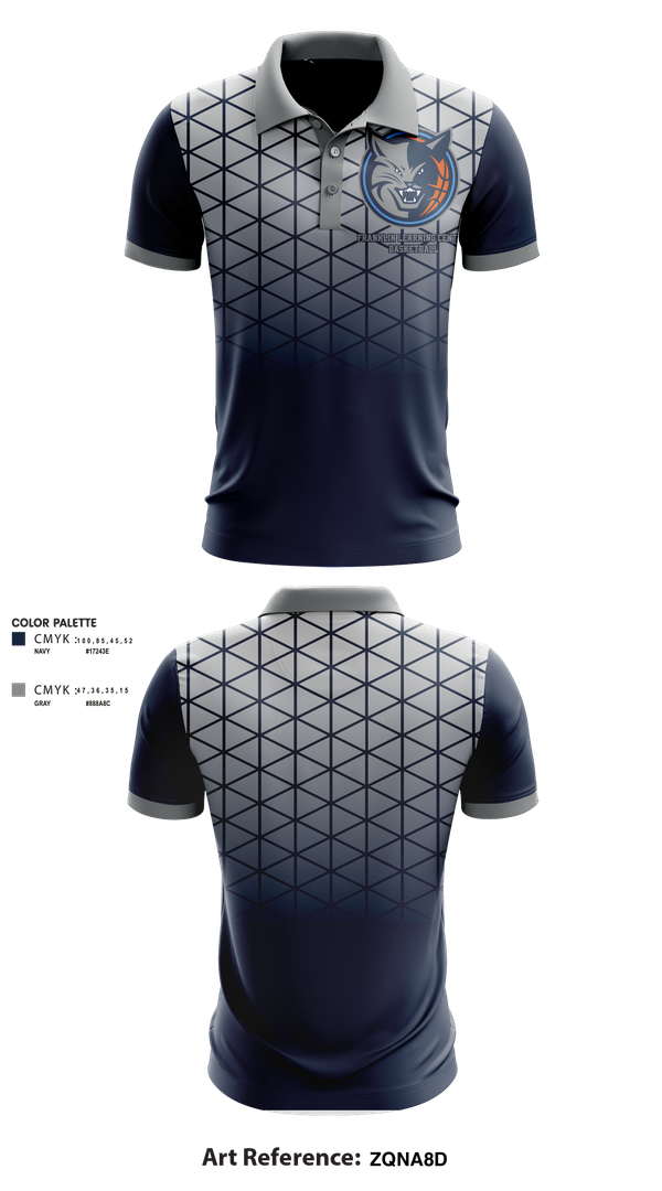 Short Sleeve Performance Polo, Franklin Learning Center Basketball, Women's Basketball, Teamtime, Team time, sublimation, custom sports apparel, team uniforms, spirit wear, spiritwear, sports uniforms, custom shirts, team store, custom team store, fundraiser sports, apparel fundraiser