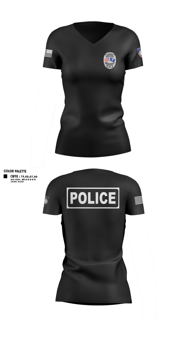 Womens Short Sleeve Vneck Shirt, Laurens Police, Police, Teamtime, Team time, sublimation, custom sports apparel, team uniforms, spirit wear, spiritwear, sports uniforms, custom shirts, team store, custom team store, fundraiser sports, apparel fundraiser