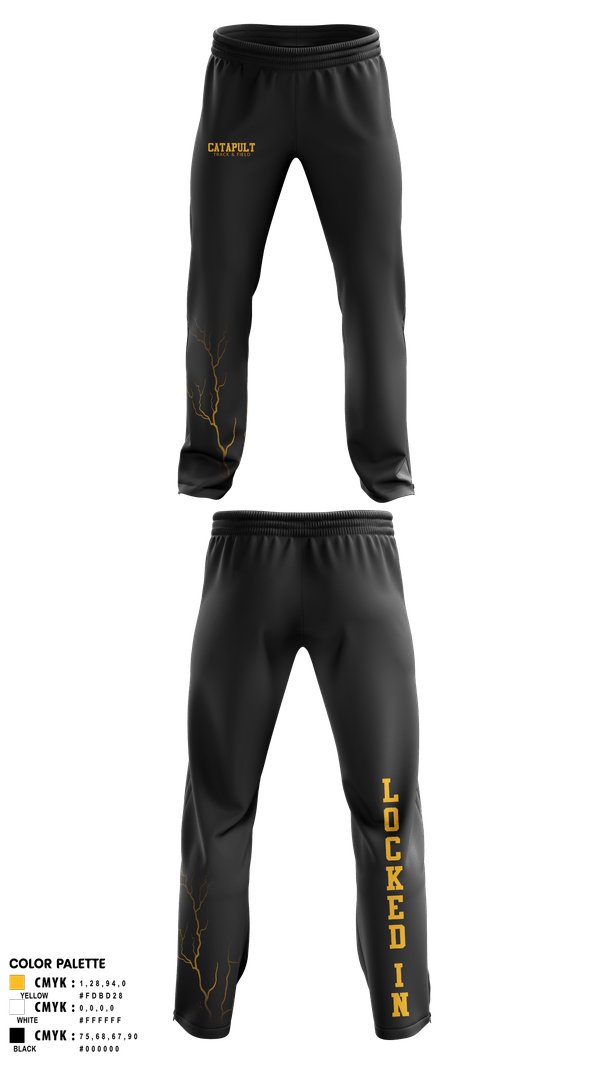 Sweatpants, Catapult Track & Field, Track & Field, Teamtime, Team time, sublimation, custom sports apparel, team uniforms, spirit wear, spiritwear, sports uniforms, custom shirts, team store, custom team store, fundraiser sports, apparel fundraiser