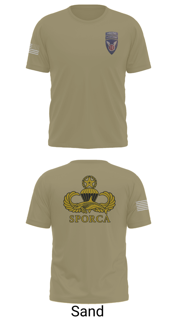Old School Cotton Feel Shirt, HHC, 725th BSB, 2/11 ABN, , Teamtime, Team time, sublimation, custom sports apparel, team uniforms, spirit wear, spiritwear, sports uniforms, custom shirts, team store, custom team store, fundraiser sports, apparel fundraiser