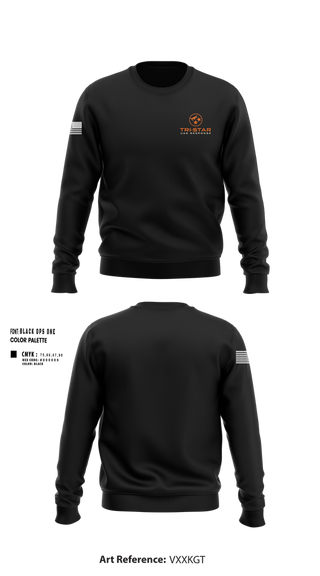 Crew Neck Sweatshirt, Tri-Star UAS Response, Fire Department, Teamtime, Team time, sublimation, custom sports apparel, team uniforms, spirit wear, spiritwear, sports uniforms, custom shirts, team store, custom team store, fundraiser sports, apparel fundraiser