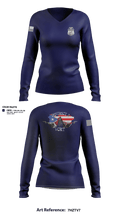 D2 Violent Crime Reduction Team  Women's Long Sleeve V-neck Shirt - 2