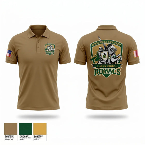 Short Sleeve Performance Polo, Royals Battalion, Army, Teamtime, Team time, sublimation, custom sports apparel, team uniforms, spirit wear, spiritwear, sports uniforms, custom shirts, team store, custom team store, fundraiser sports, apparel fundraiser
