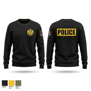 Crew Neck Sweatshirt, Mounds PD, Police, Teamtime, Team time, sublimation, custom sports apparel, team uniforms, spirit wear, spiritwear, sports uniforms, custom shirts, team store, custom team store, fundraiser sports, apparel fundraiser