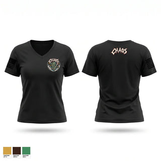 Womens Short Sleeve Vneck Shirt, C BTRY, 2-6 ADA, Army, Teamtime, Team time, sublimation, custom sports apparel, team uniforms, spirit wear, spiritwear, sports uniforms, custom shirts, team store, custom team store, fundraiser sports, apparel fundraiser