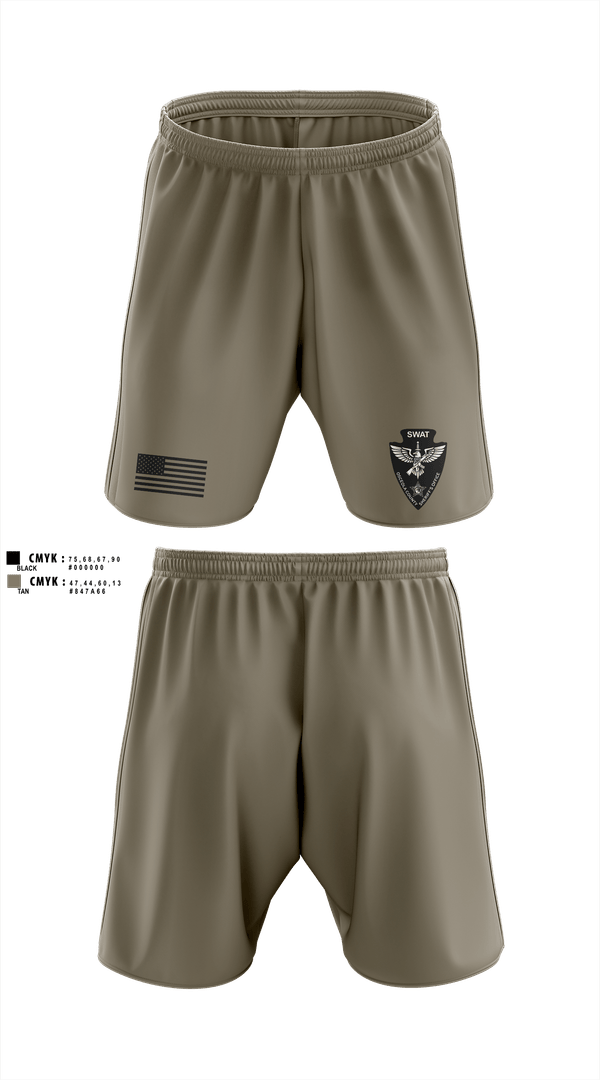 Athletic Shorts With Pockets, Osceola County SWAT, Police, Teamtime, Team time, sublimation, custom sports apparel, team uniforms, spirit wear, spiritwear, sports uniforms, custom shirts, team store, custom team store, fundraiser sports, apparel fundraiser