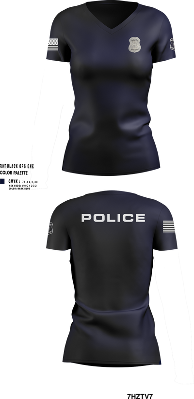 RRPD 85148430 Women's Short Sleeve V-neck Shirt - 201