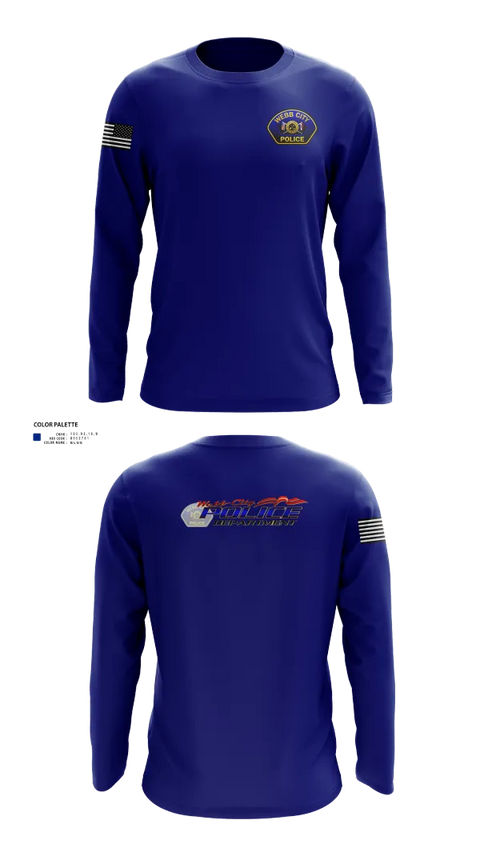 Long Sleeve Performance Shirt, Webb City Police Department, Police, Teamtime, Team time, sublimation, custom sports apparel, team uniforms, spirit wear, spiritwear, sports uniforms, custom shirts, team store, custom team store, fundraiser sports, apparel fundraiser