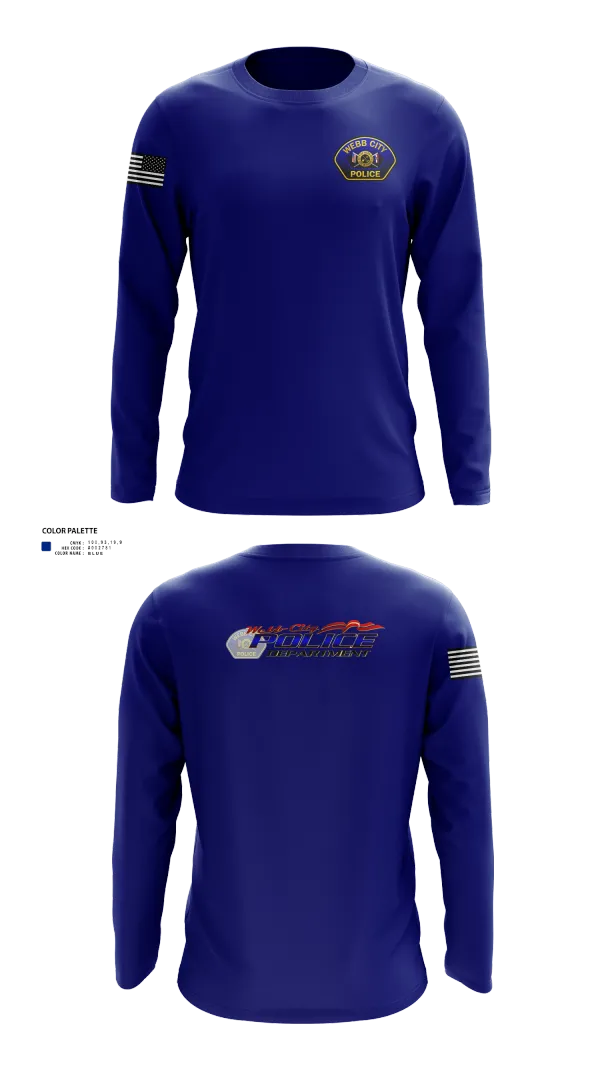 Long Sleeve Performance Shirt, Webb City Police Department, Police, Teamtime, Team time, sublimation, custom sports apparel, team uniforms, spirit wear, spiritwear, sports uniforms, custom shirts, team store, custom team store, fundraiser sports, apparel fundraiser