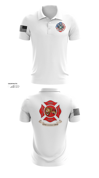 Short Sleeve Performance Polo, Company 52, Fire Department, Teamtime, Team time, sublimation, custom sports apparel, team uniforms, spirit wear, spiritwear, sports uniforms, custom shirts, team store, custom team store, fundraiser sports, apparel fundraiser