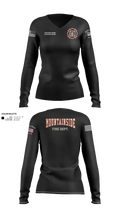 Mountainside Fire Department 9834864 Women's Long Sleeve V-neck Shirt - 1