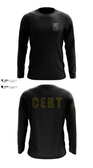 Long Sleeve Performance Shirt, Chester County Prison Emergency Response Team CERT, Police, Teamtime, Team time, sublimation, custom sports apparel, team uniforms, spirit wear, spiritwear, sports uniforms, custom shirts, team store, custom team store, fundraiser sports, apparel fundraiser