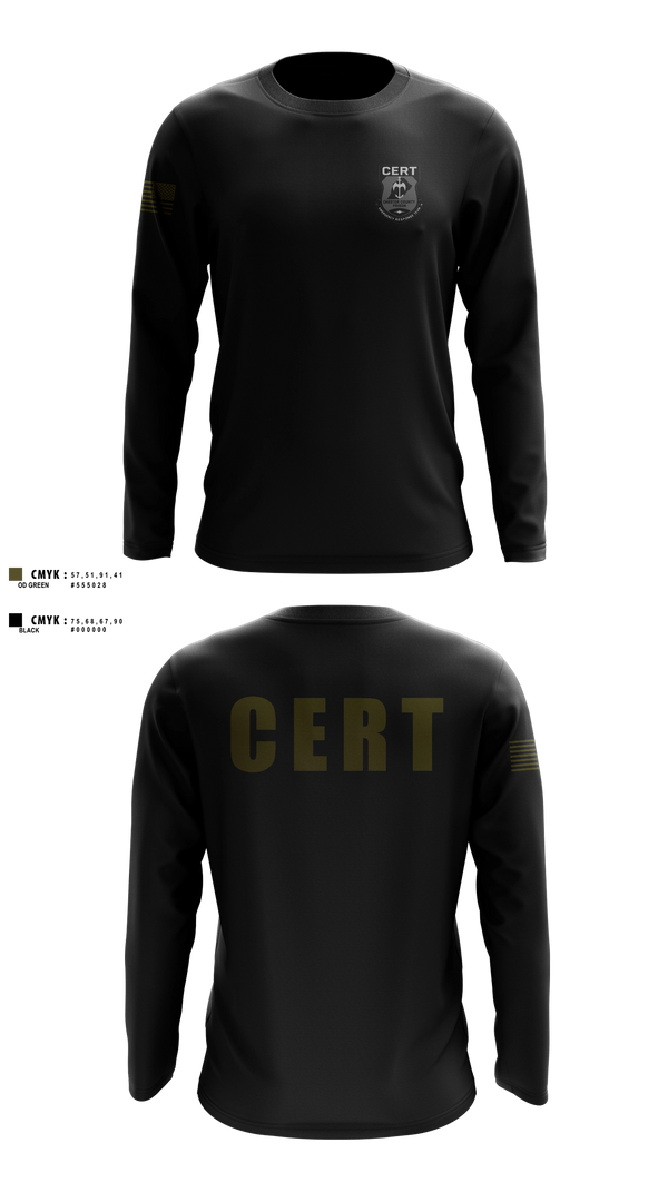 Long Sleeve Performance Shirt, Chester County Prison Emergency Response Team CERT, Police, Teamtime, Team time, sublimation, custom sports apparel, team uniforms, spirit wear, spiritwear, sports uniforms, custom shirts, team store, custom team store, fundraiser sports, apparel fundraiser