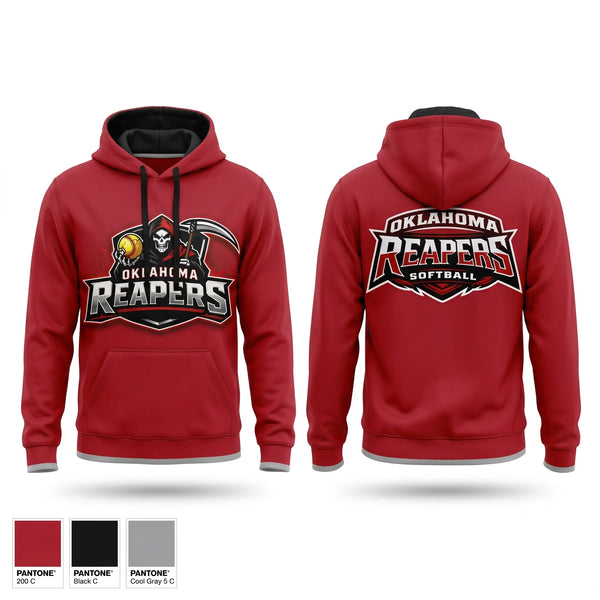 Hoodie, Oklahoma Reapers, Softball, Teamtime, Team time, sublimation, custom sports apparel, team uniforms, spirit wear, spiritwear, sports uniforms, custom shirts, team store, custom team store, fundraiser sports, apparel fundraiser