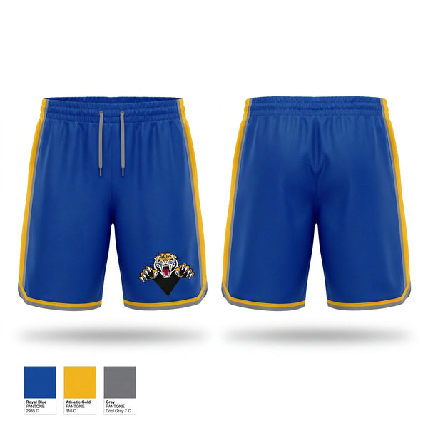 Athletic Shorts With Pockets, Stringtown Tigers, Women's Basketball, Teamtime, Team time, sublimation, custom sports apparel, team uniforms, spirit wear, spiritwear, sports uniforms, custom shirts, team store, custom team store, fundraiser sports, apparel fundraiser