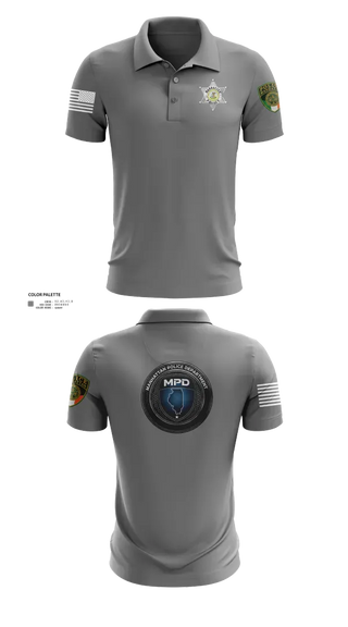 Short Sleeve Performance Polo, Manhattan Police Department, Police, Teamtime, Team time, sublimation, custom sports apparel, team uniforms, spirit wear, spiritwear, sports uniforms, custom shirts, team store, custom team store, fundraiser sports, apparel fundraiser