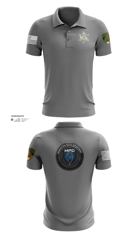 Short Sleeve Performance Polo, Manhattan Police Department, Police, Teamtime, Team time, sublimation, custom sports apparel, team uniforms, spirit wear, spiritwear, sports uniforms, custom shirts, team store, custom team store, fundraiser sports, apparel fundraiser