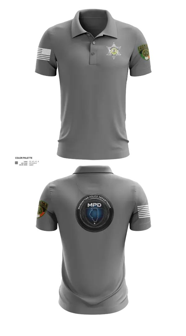 Short Sleeve Performance Polo, Manhattan Police Department, Police, Teamtime, Team time, sublimation, custom sports apparel, team uniforms, spirit wear, spiritwear, sports uniforms, custom shirts, team store, custom team store, fundraiser sports, apparel fundraiser