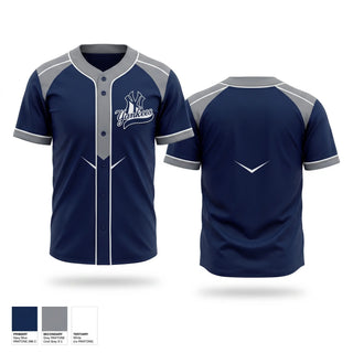 Full Button Baseball Jersey, Yankees, Baseball, Teamtime, Team time, sublimation, custom sports apparel, team uniforms, spirit wear, spiritwear, sports uniforms, custom shirts, team store, custom team store, fundraiser sports, apparel fundraiser
