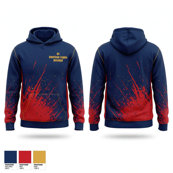 Hoodie, NY American Legion Baseball, Baseball, Teamtime, Team time, sublimation, custom sports apparel, team uniforms, spirit wear, spiritwear, sports uniforms, custom shirts, team store, custom team store, fundraiser sports, apparel fundraiser