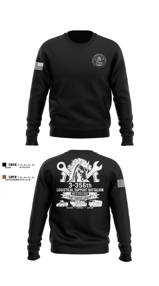 Crew Neck Sweatshirt, 3-356 LSB (Wild Stallions), Army, Teamtime, Team time, sublimation, custom sports apparel, team uniforms, spirit wear, spiritwear, sports uniforms, custom shirts, team store, custom team store, fundraiser sports, apparel fundraiser