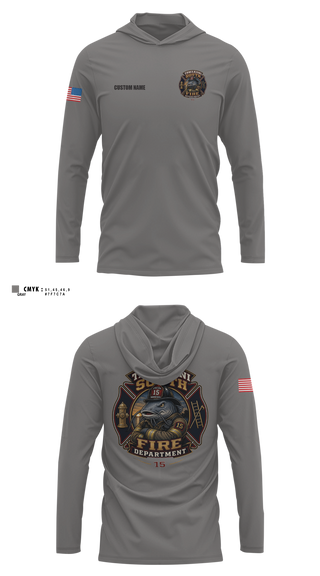 Long Sleeve Hooded Sun Shirt, Tawakoni South Volunteer Fire Department, Fire Department, Teamtime, Team time, sublimation, custom sports apparel, team uniforms, spirit wear, spiritwear, sports uniforms, custom shirts, team store, custom team store, fundraiser sports, apparel fundraiser