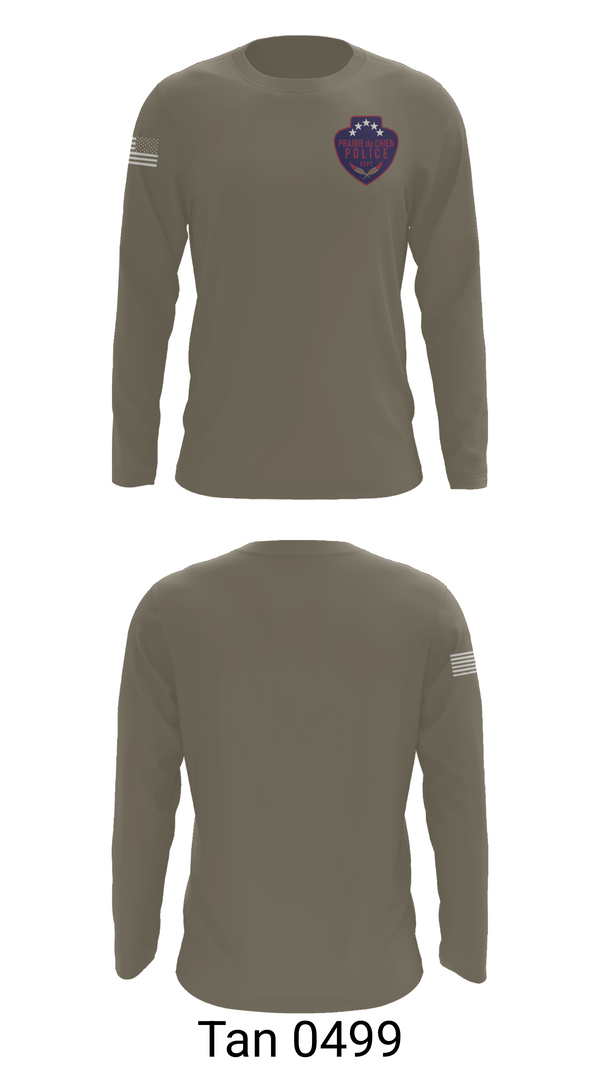 Long Sleeve Performance Shirt, Prairie du Chien Police Department, Police, Teamtime, Team time, sublimation, custom sports apparel, team uniforms, spirit wear, spiritwear, sports uniforms, custom shirts, team store, custom team store, fundraiser sports, apparel fundraiser